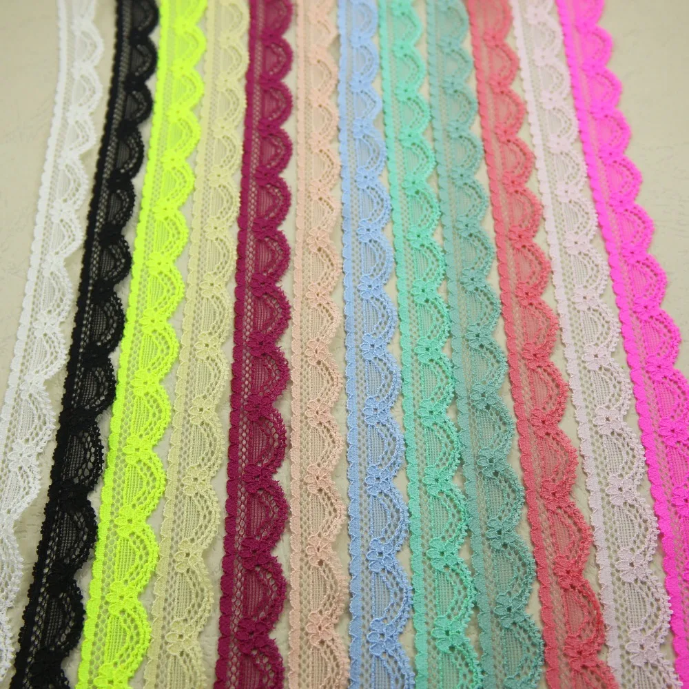 10 ярдов/18 мм Ширина эластичная кружевная тесьма стрейч для отделки