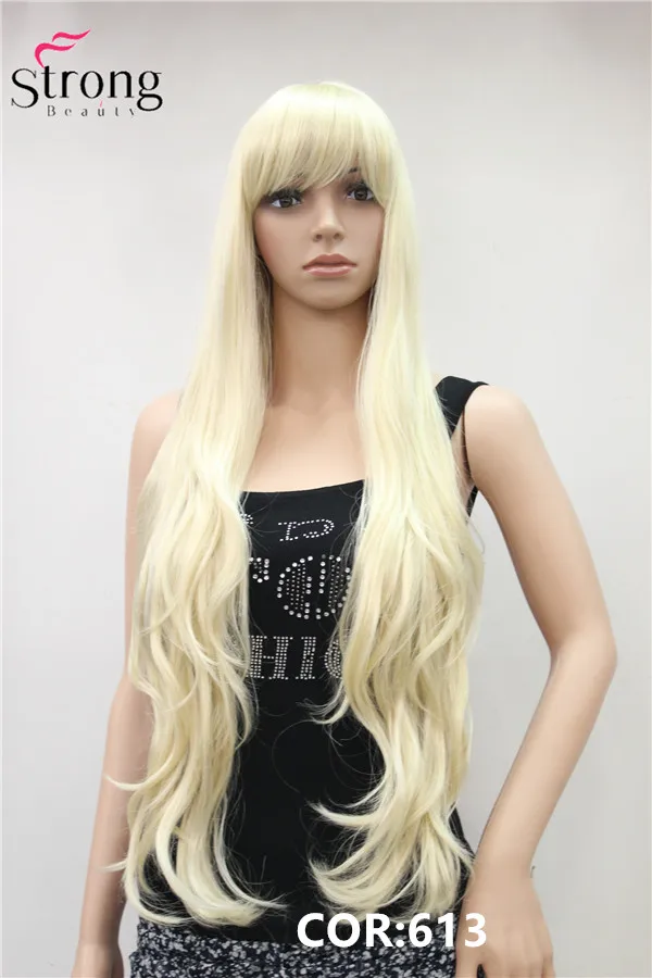 StrongBeauty X-Long слоистая волна блонд красный полный синтетический парик женские парики выбор цвета