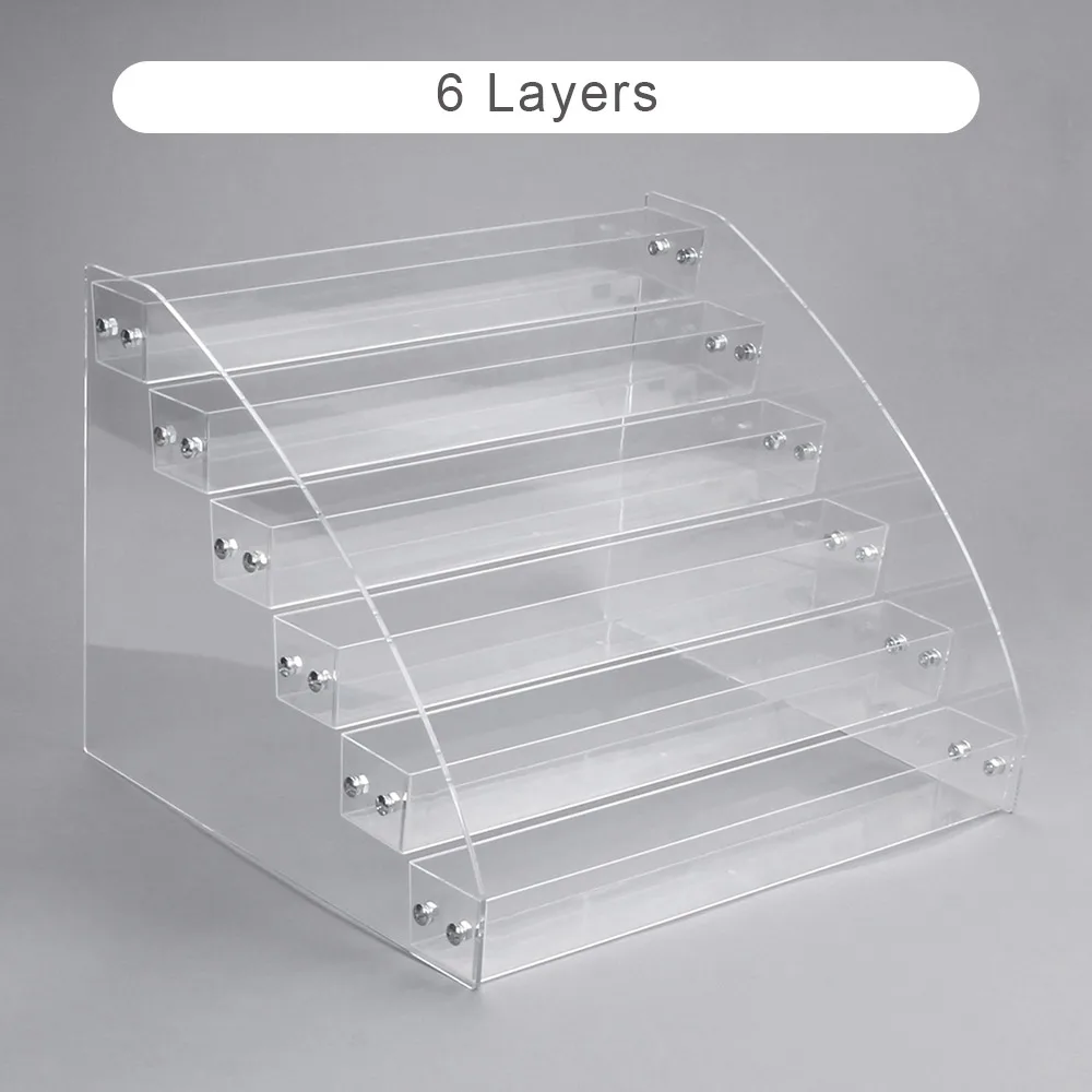 6 Layers 1 To 7 Tier Nail Polish Rack Nail Art Tools Acrylic Display Holder Manicure Stand Cosmetics Storage Makeup Organizer Equipment - Цвет: 6 Layers