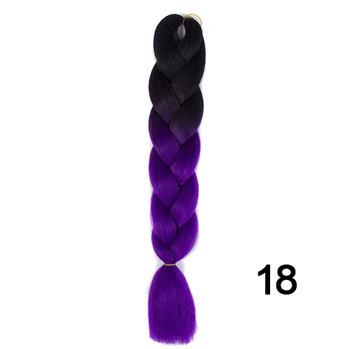 Beyond beauty Ombre Jumbo синтетические плетеные волосы, вязанные крючком волосы, огромные косички, прически - Цвет: 18