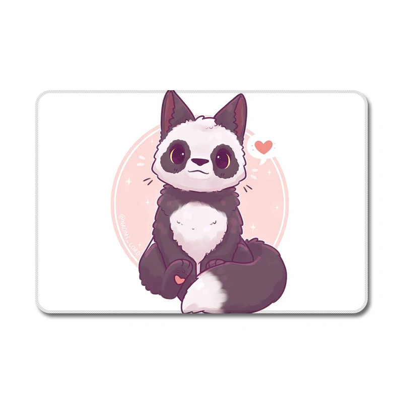 Детский коврик для мыши с рисунком панды лисы аниме крутой дизайн натуральный