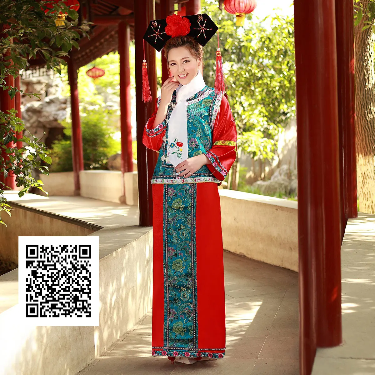 Костюм принцессы династии Qing Hanfu винтажная Женская одежда для косплея китайские