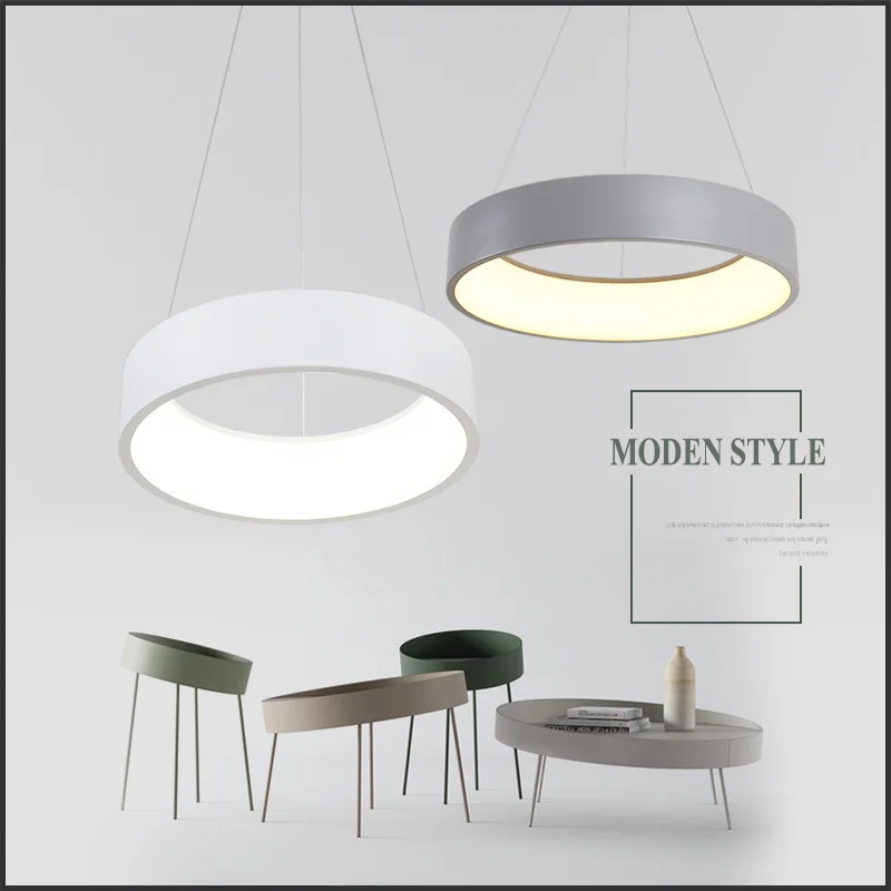 Anxiong супер тонкий 27 Вт Современные Люстры Circle кольца LED люстра свет для