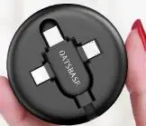 Черный Черный usb-кабель для зарядки mini 3 в 1 usb кабель 1 м Универсальный зарядный кабель для iphone xiaomi huawei samsung - Цвет: Черный