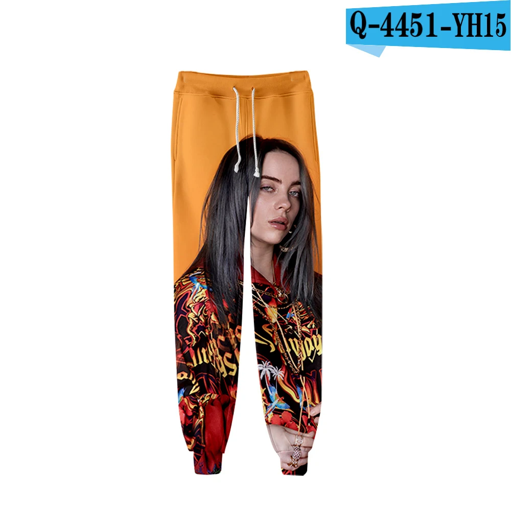 Frdun Tommee 3D Billie Eilish брюки с принтом повседневные весенние повседневные штаны для бега женские и мужские брюки тонкие крутые горячая Распродажа брюки 4XL - Цвет: white