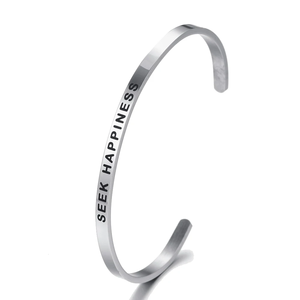 4 мм вдохновляющие сообщения персонализированный браслет с оригинальной