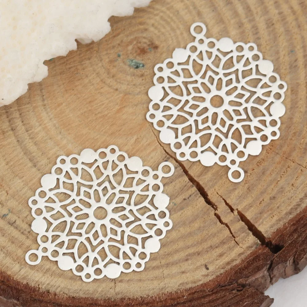 DoreenBeads модное металлическое Филигранное тиснение соединители круглые