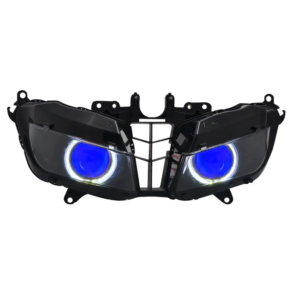 D White Angel Blue Пользовательские сборки фар подходит для Honda CBR600RR CBR 600RR CBR600 RR 2013-UP индивидуальные модифицированные фары мотоцикла - Цвет: D White Angel Blue