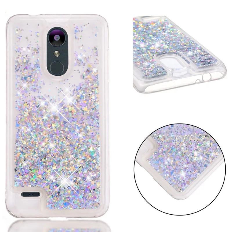 Симпатичные Bling чехол LG K9 блеск динамичный, жидкий песок бампера LMX210NMW LGK9 Мягкая силиконовая задняя LG случаях K 9 телефон принципиально