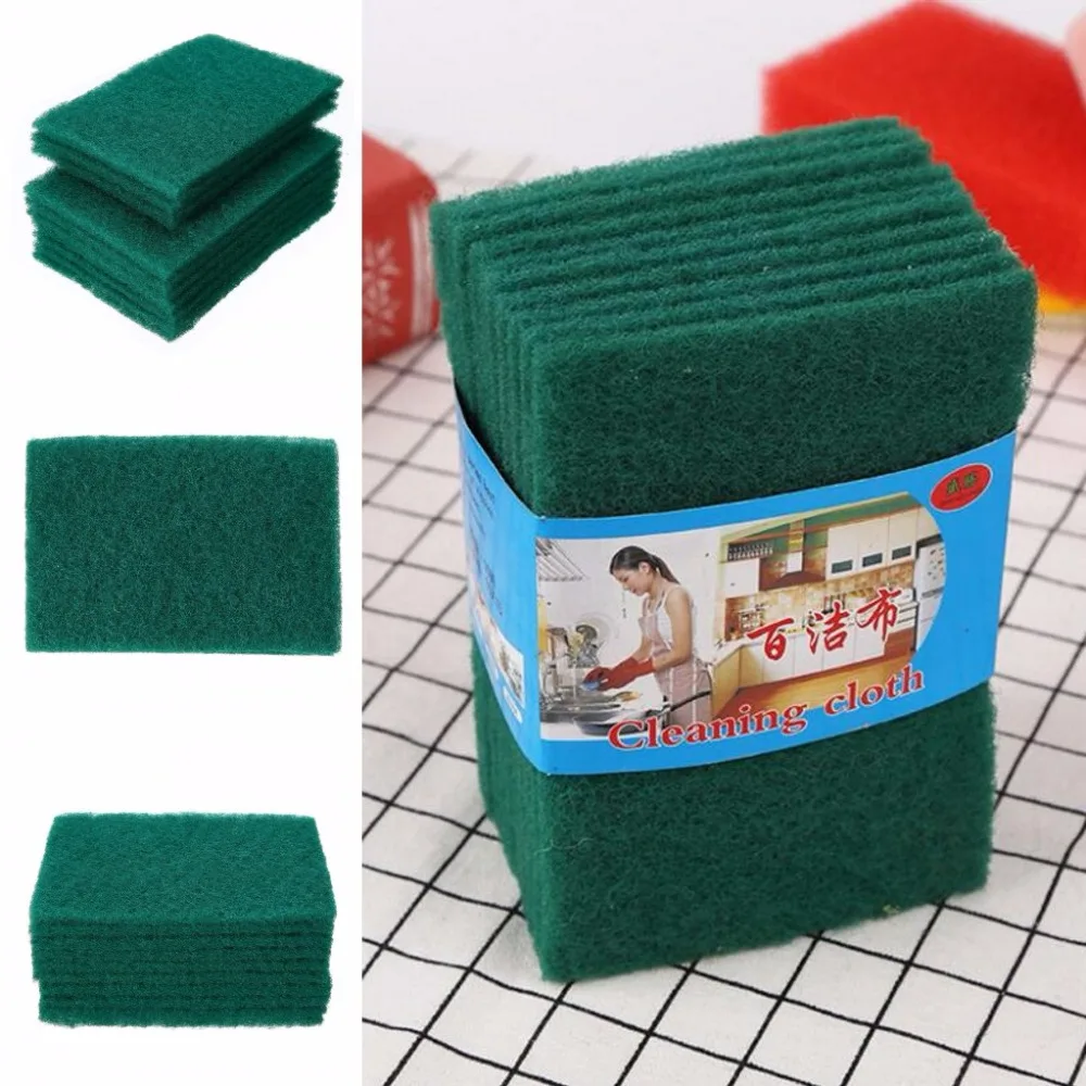 20 шт. зеленые губки для мытья посуды|Чистящие салфетки| |