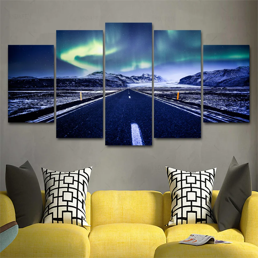 HD Printed Painting Canvas Printing Aurora painting Room decor print poster picture canvas Framed Art HG-069 | Дом и сад