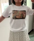 Kuakuayu HJN крутая Мода Рождение Венеры картина маслом Женская модная футболка с принтом новый летний Свободный Топ Harajuku для отдыха