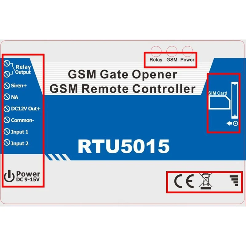 GSM Открыватель ворот двери доступ с определением номера Пульт дистанционного