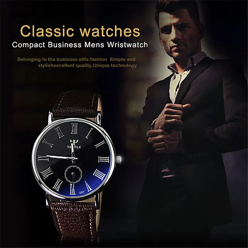Yazole модный бренд Любители часы женщины мужчины кожа Наручные Круглый циферблат