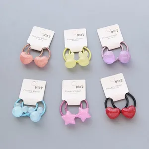 Детские резинки для волос с блестящими головами кролика, 2 шт.