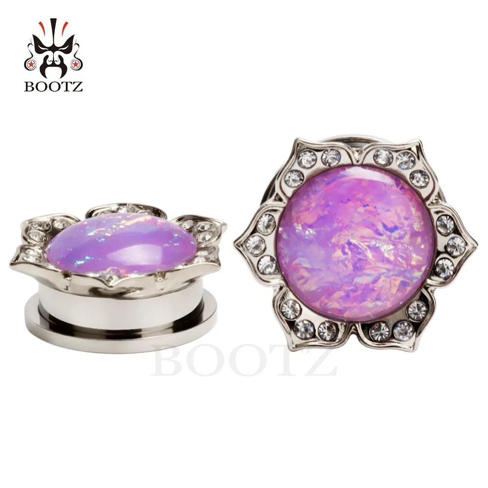 2 шт. пара розовых ушных пробок туннель для пирсинга ювелирное изделие из