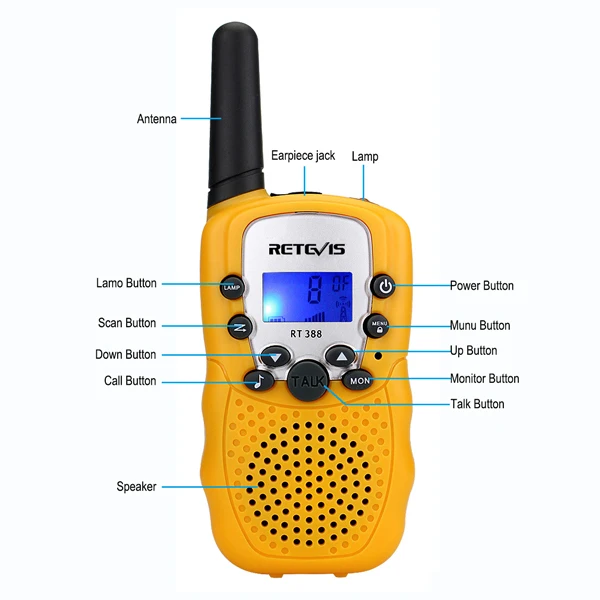 1 шт. мини-рация, детское радио Retevis RT388 0,5 Вт UHF 462-467 МГц, американское Портативное двухстороннее радио J7027