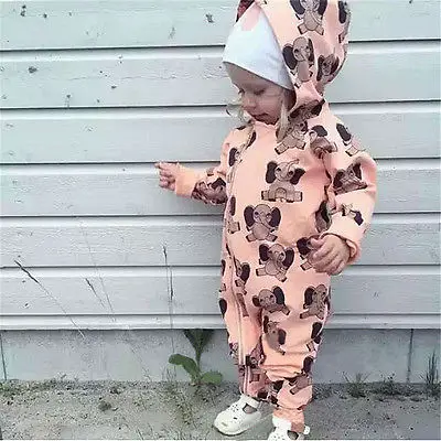 Одежда для новорожденных 2016 комбинезон + шляпа звериного стиля с капюшоном