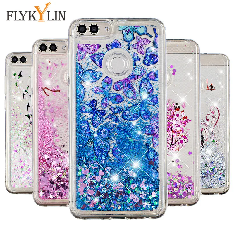 Honor 7A Pro Case for Huawei Cover Y6 Prime 2018 Butterfly Dynamic Liquid Soft TPU Back Capa |