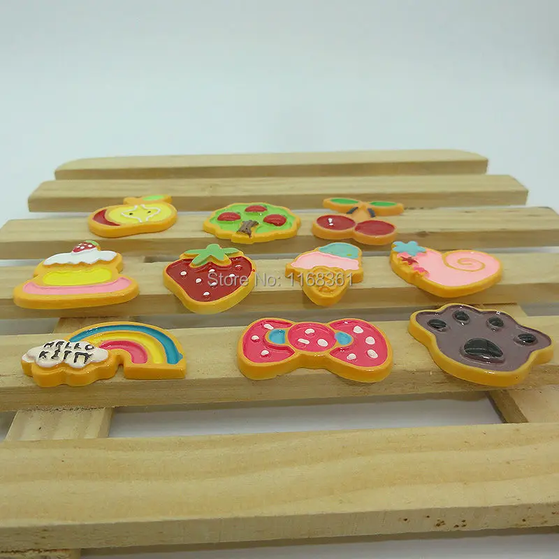 5 шт./лот Лидер продаж Кабошон из смолы с плоским основанием смешанные