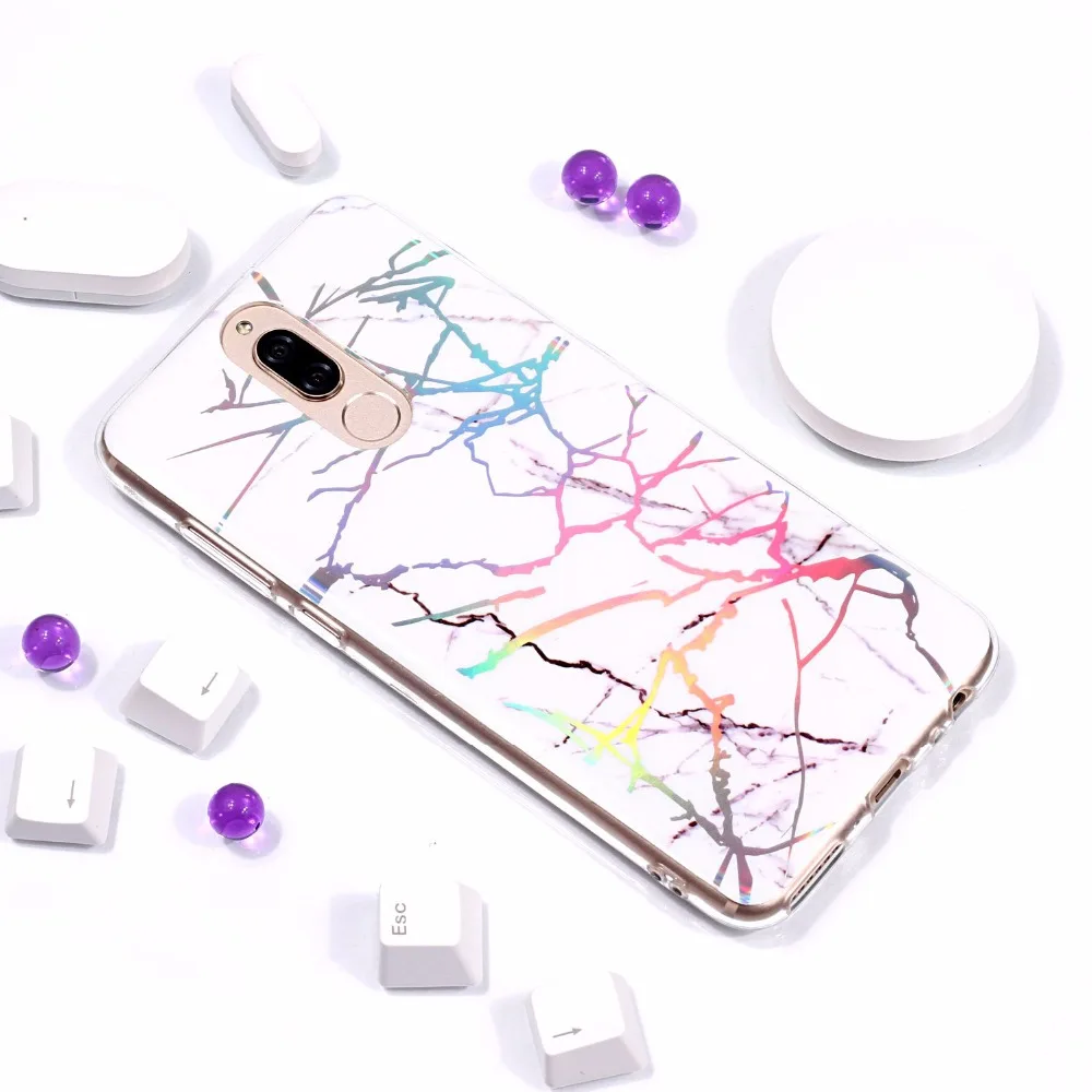 Для huawei Коврики 10 Lite 9 lite силиконовый чехол Мультфильм Окрашенные Мягкие TPU IMD