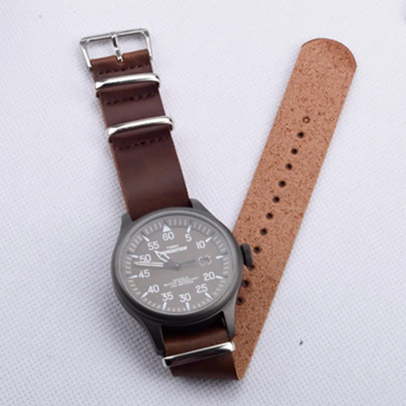 Ремешок Zulu кожаный для часов черный браслет Note G10 18 мм 20 22 Suunto Generic | Наручные часы