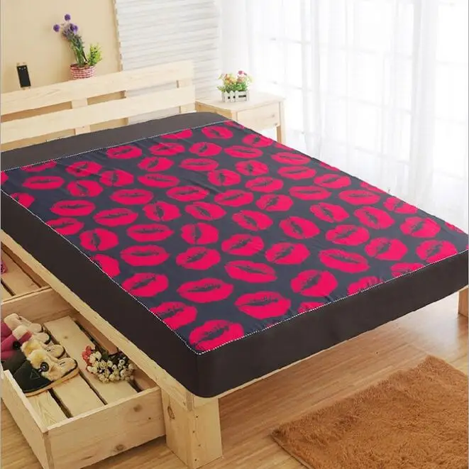 Anime ONE PIECE Sexy Cartoon Fitted Sheets with Elastic Band 120*200 150x200 180*200cm Mattress Cover Teen Adult Dorm Home Decor