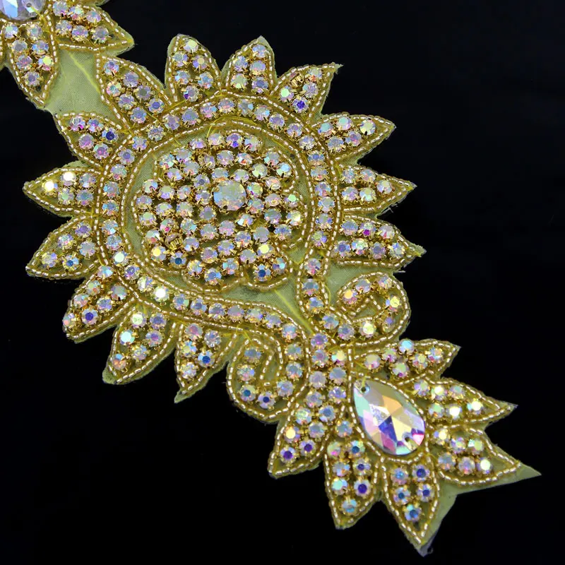 1 ярд Горячая фиксация горный хрусталь для отделки аппликации DIY ремесло