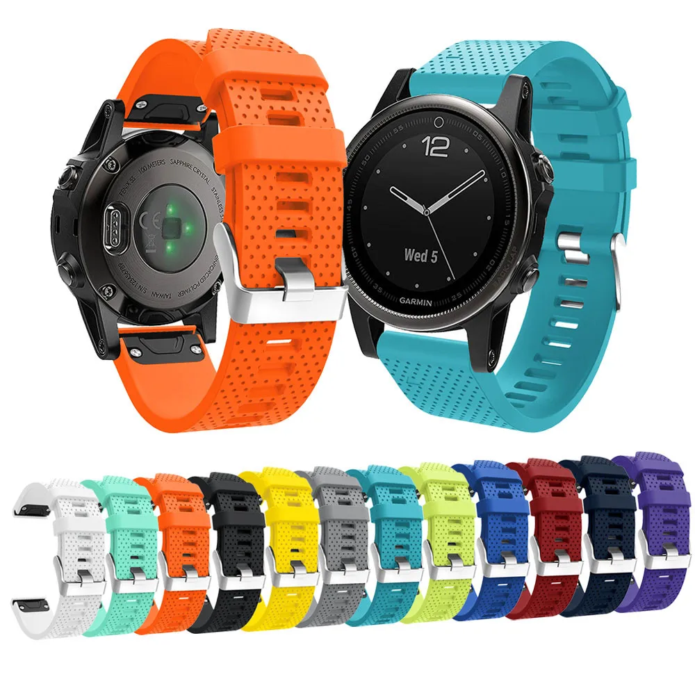 26 22 20 мм ремешок для часов Garmin Fenix 5X5 5S 3 3HR D2 S60 gps часы Quick Release силиконовый Easyfit ремешок на запястье