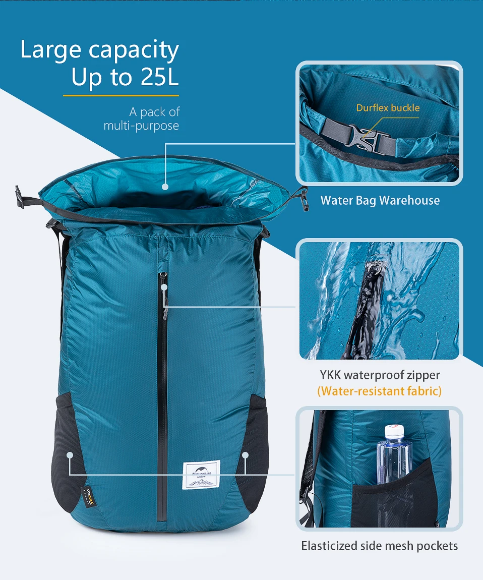 Naturehike 25L Cordura ткань 30D нейлоновая сумка для бега Легкая спортивная сумка складная сумка модный рюкзак городская сумка NH18B510-B