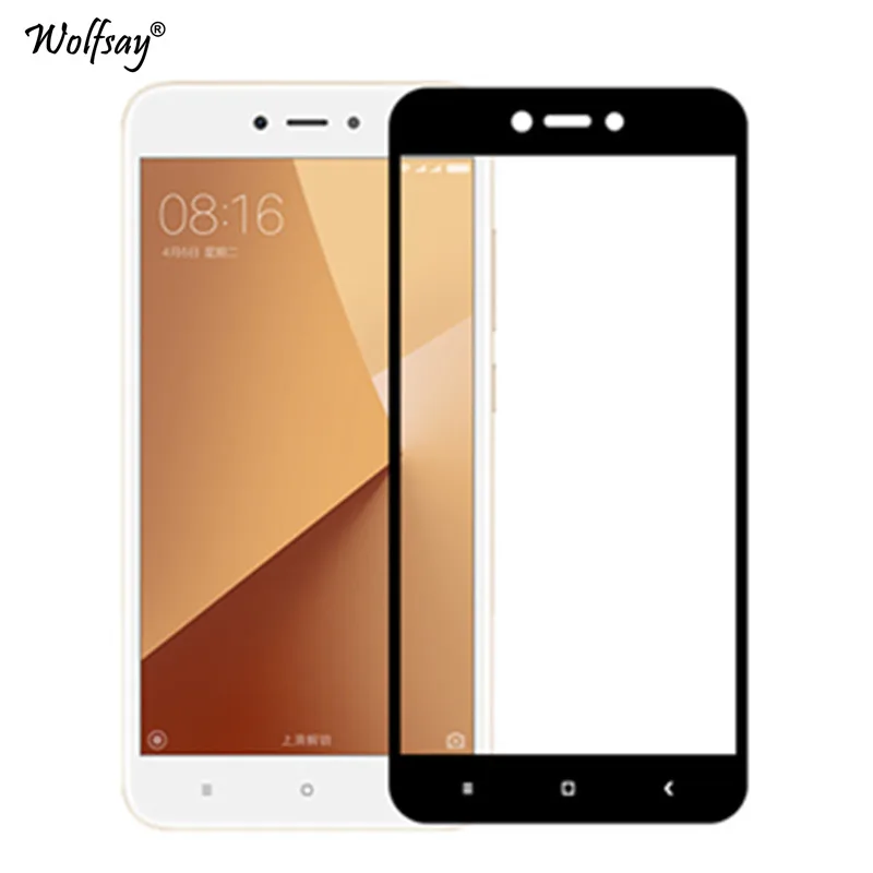 2 шт полное покрытие стекло для Xiaomi Redmi 5A защита экрана закаленное Защитная пленка