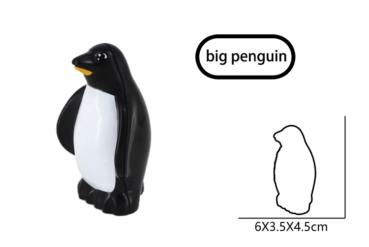 big penguin Duplo животные дикие животные серии строительные блоки аксессуары Лев Леопард Тигр Медведь обезьяна Олень жираф Пингвин Зебра режим игрушки - Цвет: big penguin