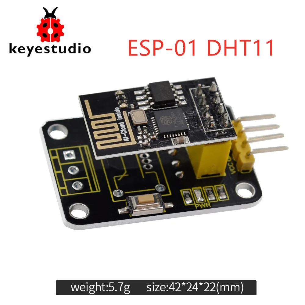 Модуль температуры и влажности Keyestudio ESP 01 DHT11 + 8266 WIFI для Arduino|Интегральные схемы| |