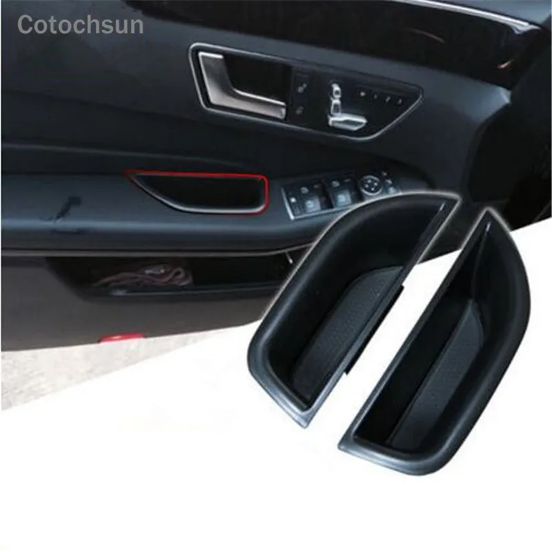 

4pcs/set Car styling Armrest Box Door Handle Storage Glove Box Phone Holder case For Mercedes Benz CLS Class