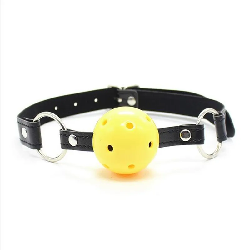 Взрослые игры 7 цветов кожаный шар кляп флирт БДСМ фиксация эротический рот