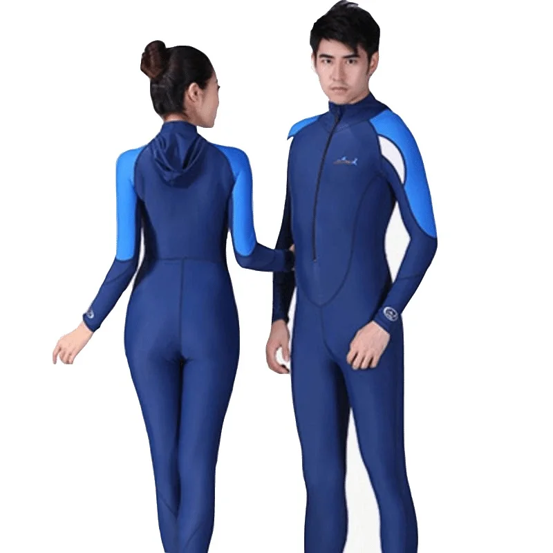 2018 Для женщин мужчин из двух частей с капюшоном Рашгард трубка погружение Surf