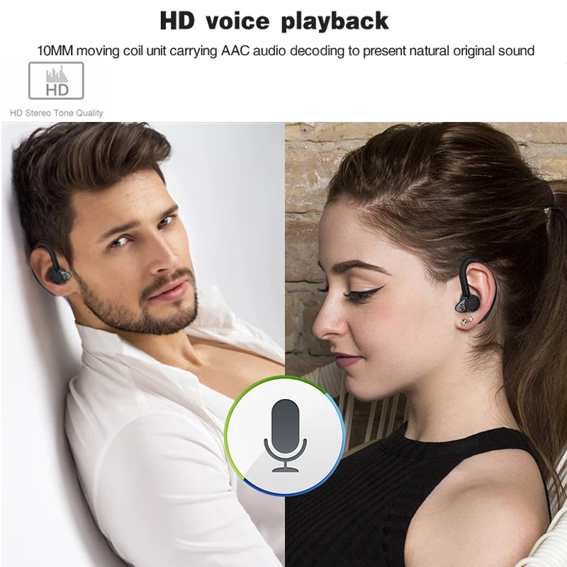 Беспроводные Bluetooth-наушники DAONO Q8 с голосовым управлением спортивные музыкальные