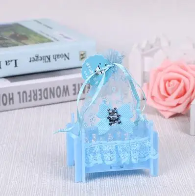 12/24 шт., хороший подарок на день рождения, конфетная коробка Свадебная вечеринка поставки персонализированные Творческий люльки Тип Коробка Подарочная конфетная сумка - Цвет: Небесно-голубой