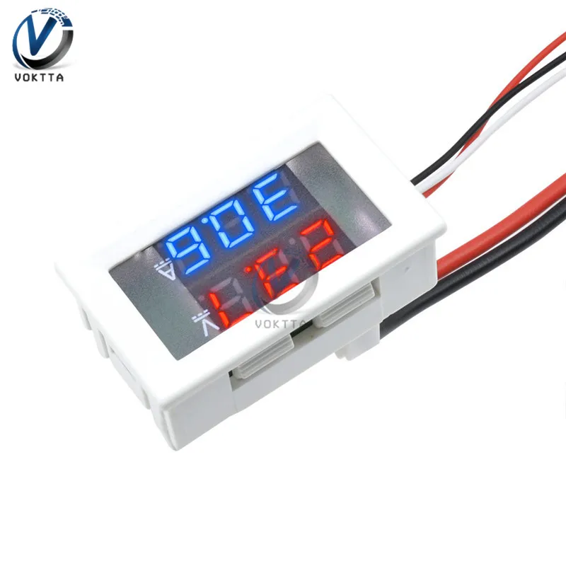 Цифровой мини Вольтметр Амперметр постоянного тока 100 в 10 А панель Измеритель