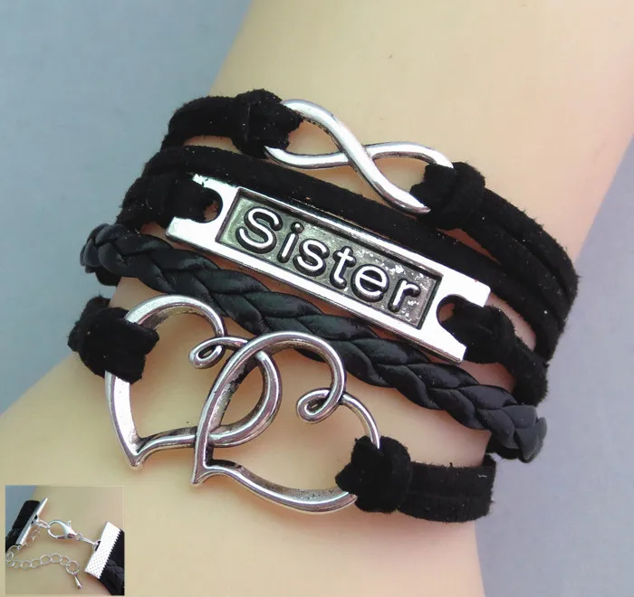 Модный браслет для сестры Шарм Любовь Браслеты сестра наилучшие пожелания