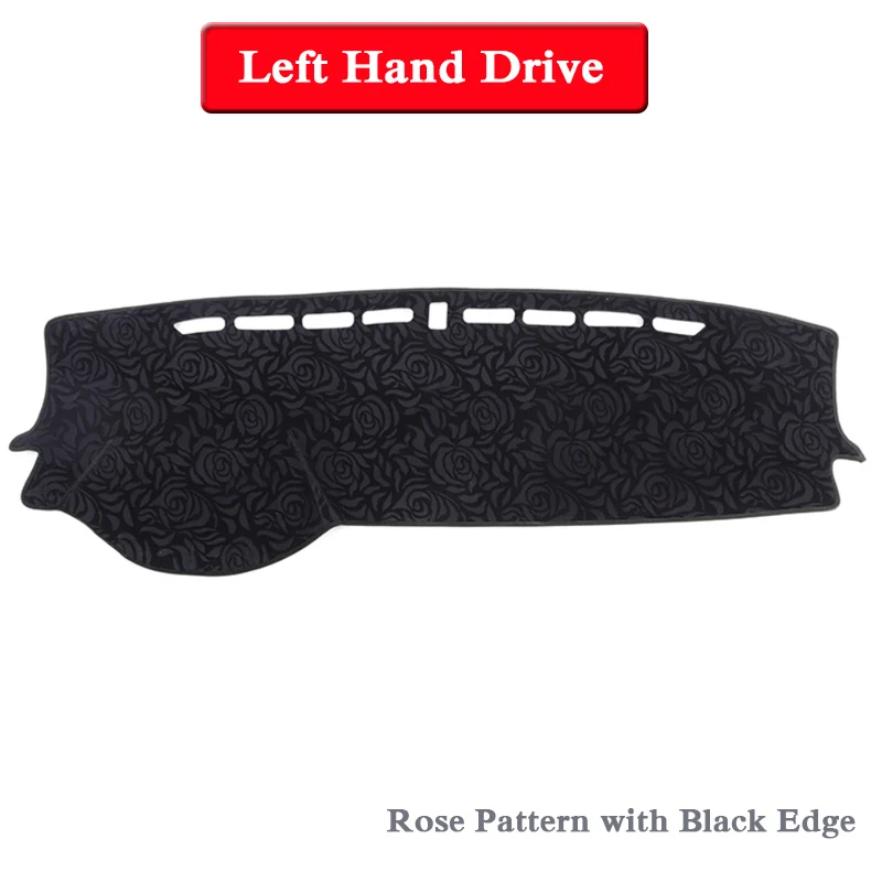 Rose Black LHD Автомобильный Стайлинг приборной панели защитный коврик тени Подушка Photophobism коврик внутренний ковер для Kia K3 Cerato Forte BD аксессуары - Название цвета: Rose Black LHD
