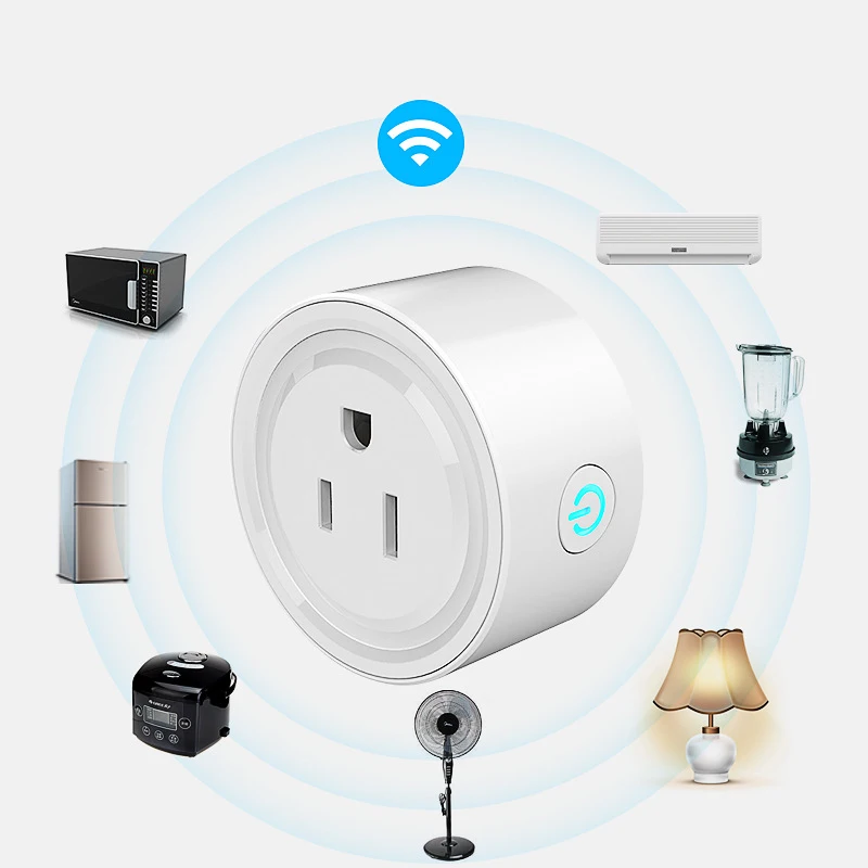 Штепсельная вилка США 10A Wifi переключатель дистанционного управления розетка