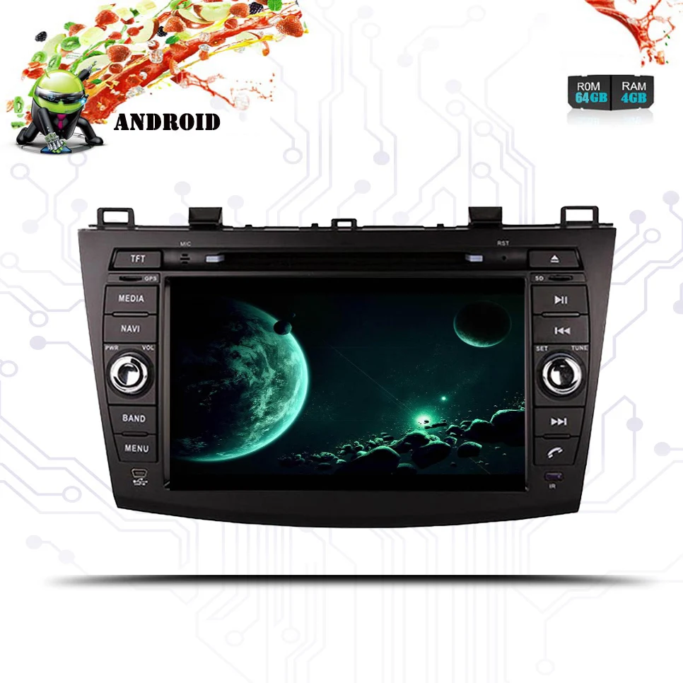 8 &quotHD экран 2 din Android 9 0 Автомобильный DVD плеер для 2010 2011 2012 2013 MAZDA 3 стерео радио GPS