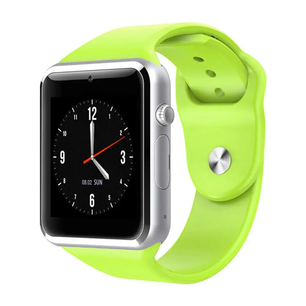 Green Смарт-часы с камерой sim-карты наручные часы Bluetooth Smartwatch Relogio для Apple samsung huawei pk DZ09 X6 - Цвет: Green