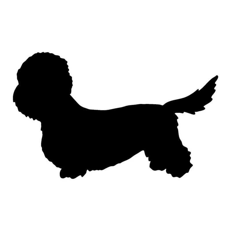 

20.6*12.7CM Dandie Dinmont Terrier Dog Car Styling Decorative Stickers Cute Cartoon Animal Vinyl Decals C6-0884