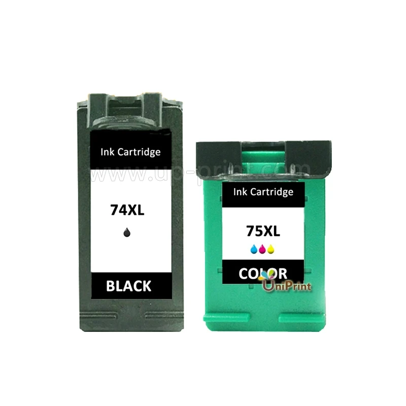 74XL 75XL 2 чернильных картриджа, совместимый с принтером hp 74 xl CB336WN+ 75 xl CB338WN - Цвет: 74XL 75XL