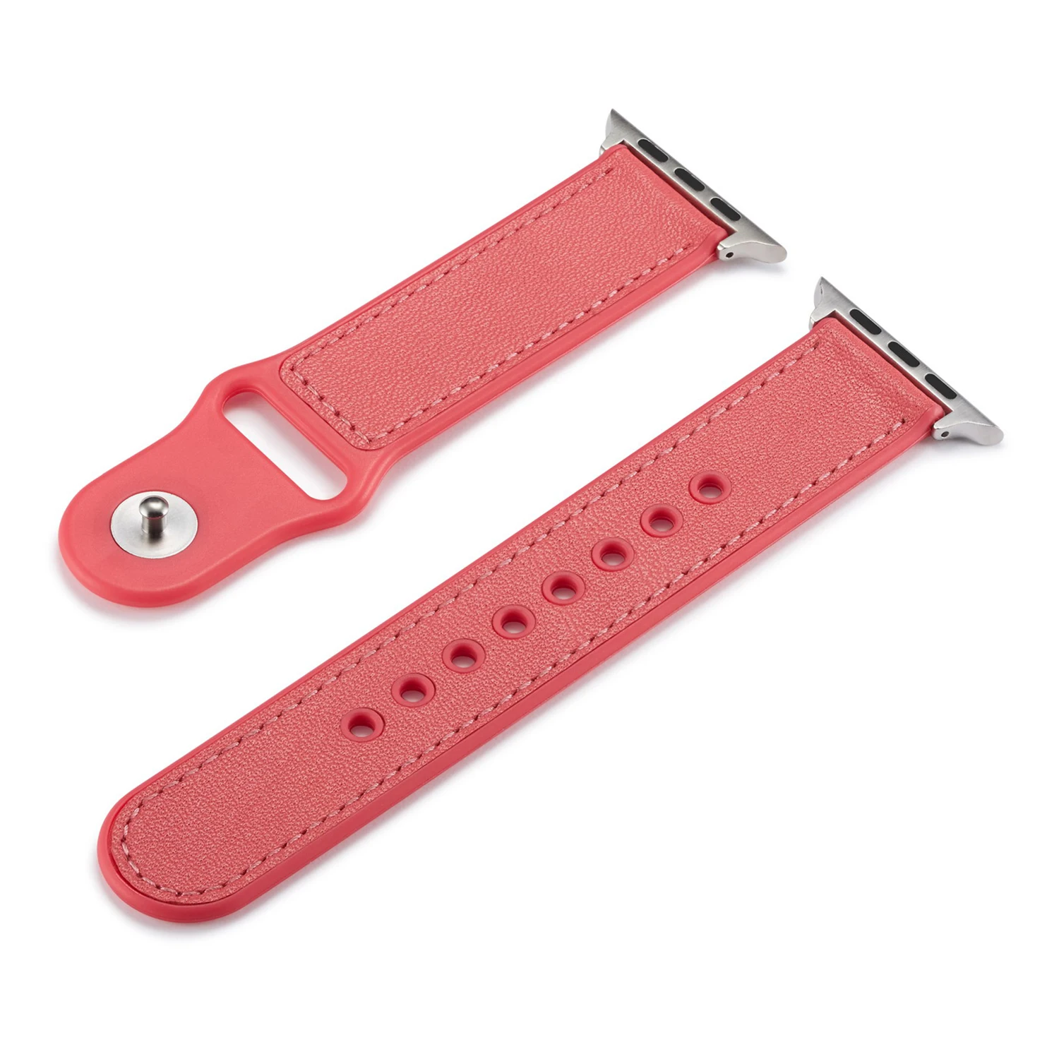 Кожа+ силикон correa для Apple Watch 4 ремешок 42 мм 38 мм 44 мм 40 мм браслет iwatch Band 3 2 аксессуары