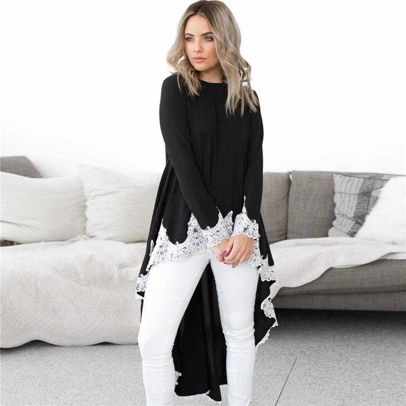 ELSVIOS/модное кружевное платье с принтом асимметричное женское 2018 повседневные