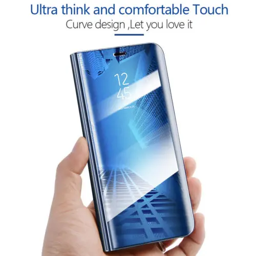Для samsung Galaxy S8 S9 плюс Примечание 8 A7 A8 Smart Clear View зеркало флип чехол роскошные