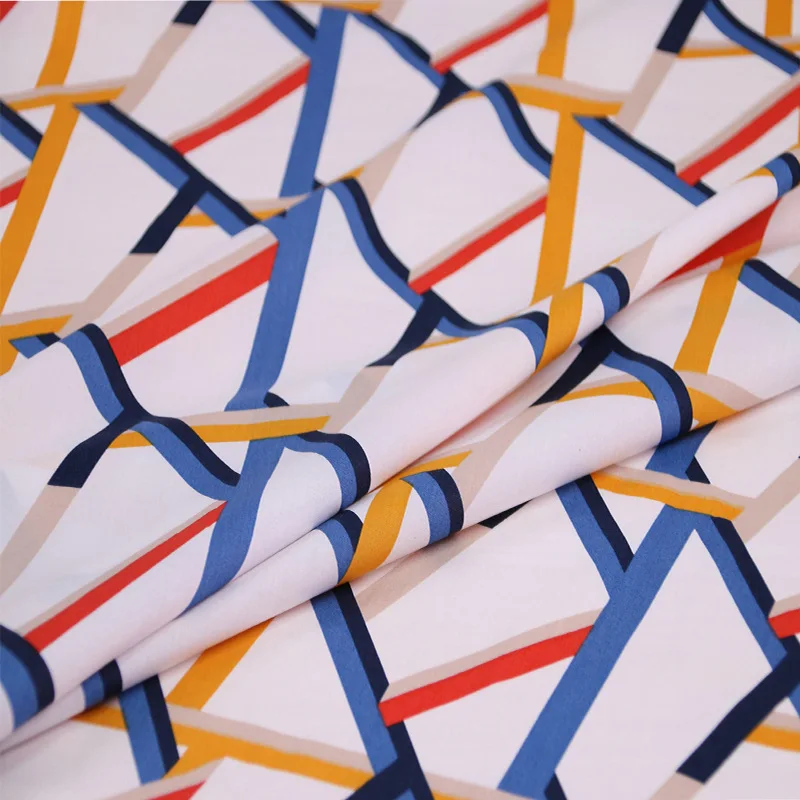 Полосатое платье радужных цветов ткань с принтом 100% хлопковая для женщин девочек